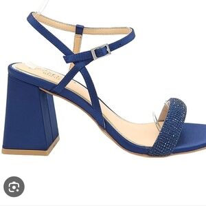 Badgley Mischka Earlane Women's Blue Ankle Strap Sandals